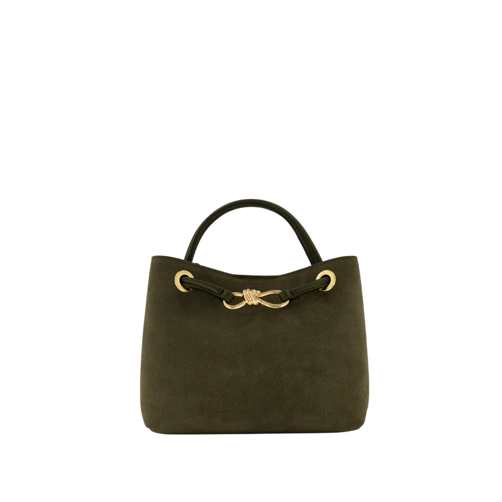 LOTZ & LOT MIMI SUEDE BAG - OLIVE GREEN