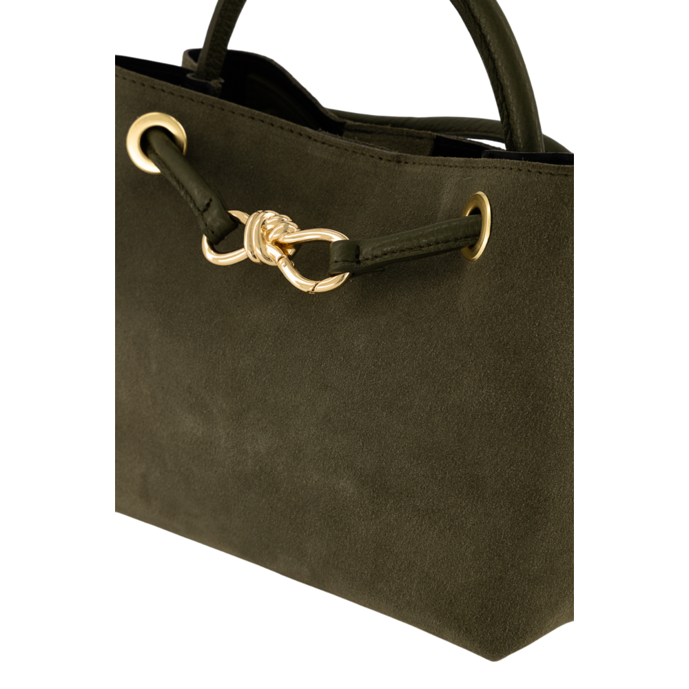 LOTZ & LOT MIMI SUEDE BAG - OLIVE GREEN