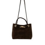 LOTZ & LOT MIMI SUEDE BAG - DARK BROWN