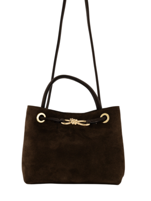 LOTZ & LOT MIMI SUEDE BAG - DARK BROWN