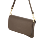 LOTZ & LOT LARA CLASSIC GRAIN CLUTCH - DARK BROWN