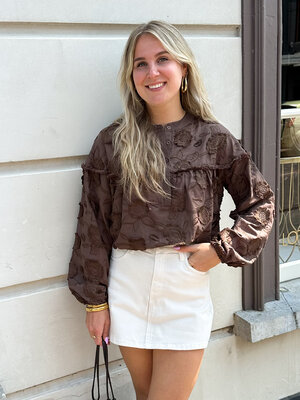 LOTZ & LOT LEAH BLOUSE - BROWN