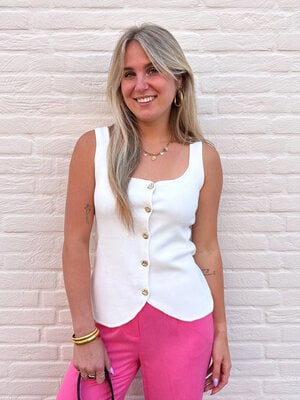 LOTZ & LOT MADELIEF TOP - WHITE