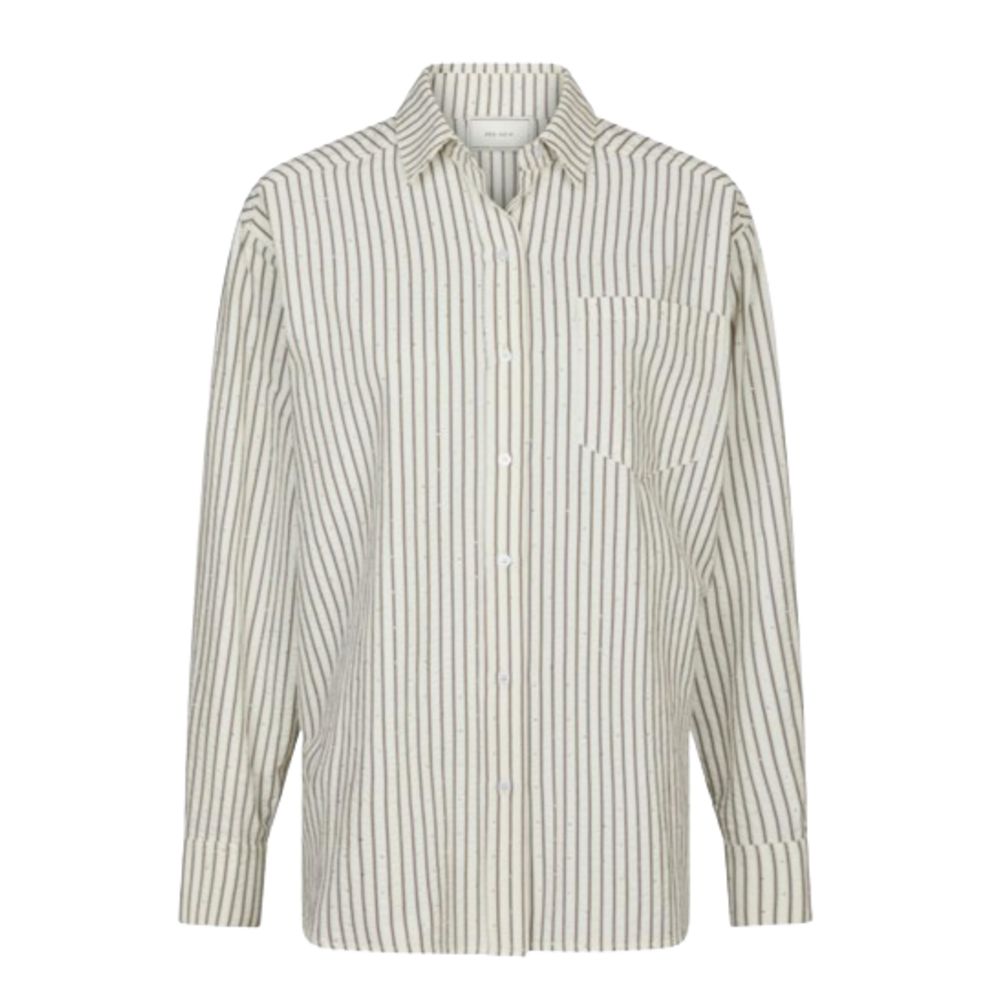 Neo Noir DALMA CREPE STONE SHIRT - BROWN