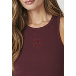 co'couture SAHARA EMBROIDERY TANK TOP - WINERED