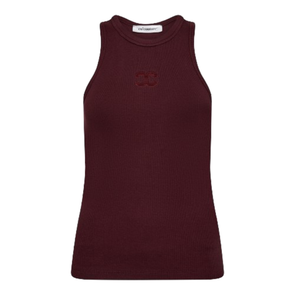co'couture SAHARA EMBROIDERY TANK TOP - WINERED