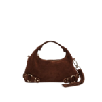 NUNOO DANDY FRINGE SUEDE BAG - DARK BROWN