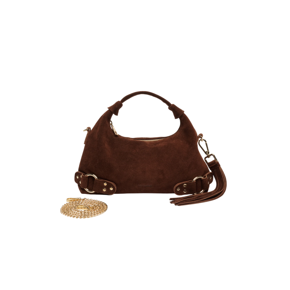 DANDY FRINGE SUEDE BAG - DARK BROWN NUNOO DANDY FRINGE SUEDE BAG - DARK BROWN