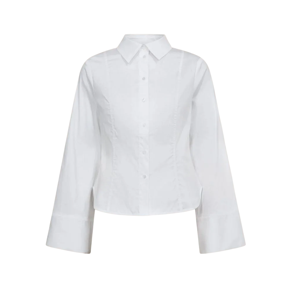 co'couture SANNA BELL SLEEVE SHIRT - WHITE
