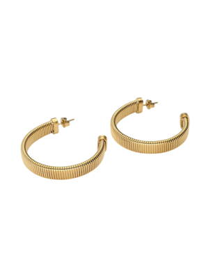 My Jewellery BOLD RIB EARRINGS - GOLD