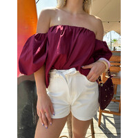 NEVI DENIM SHORT - WHITE