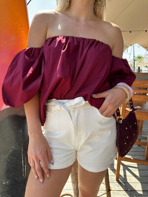 LOTZ & LOT NEVI DENIM SHORT - WHITE