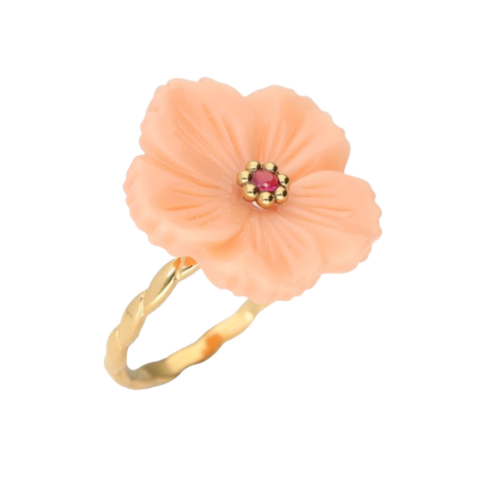 My Jewellery PEACH FLOWER RING - GOLD