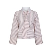 FRANCESCA STRIPE SHIRT - ROSE
