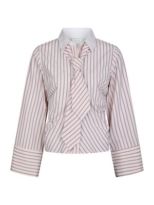 Neo Noir FRANCESCA STRIPE SHIRT - ROSE