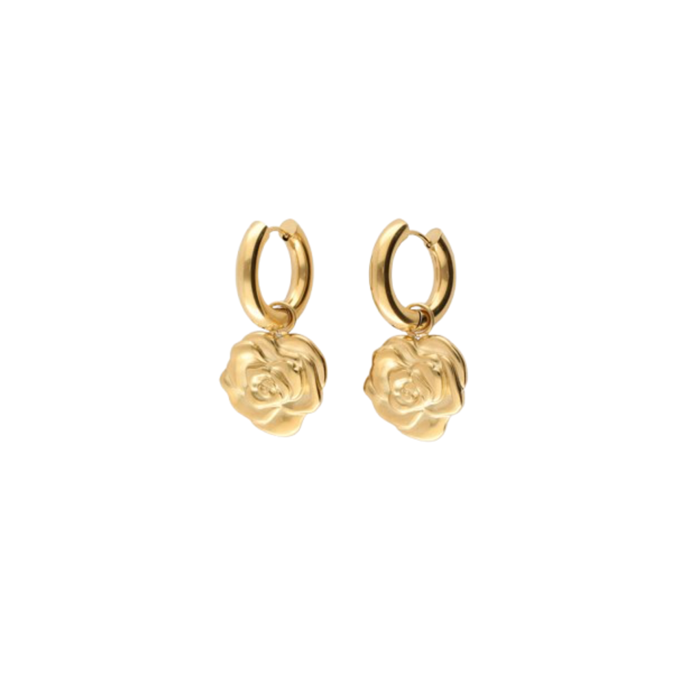 My Jewellery ROSE STATEMENT EARRINGS - GOLD