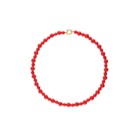 BEADS NECKLACE - BURGUNDY RED