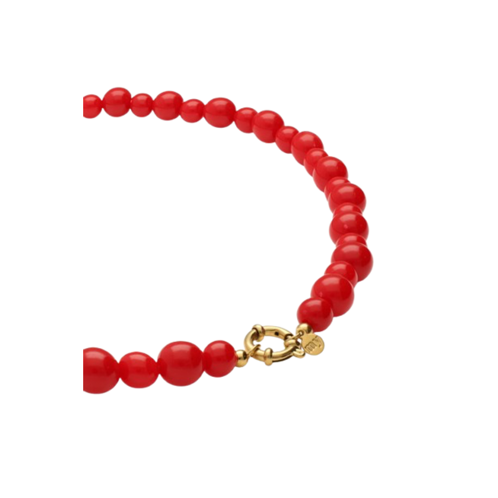 My Jewellery BEADS NECKLACE - BURGUNDY RED