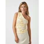 FLORINI BIG FLOWER MESH TOP - LIGHT YELLOW Neo Noir FLORINI BIG FLOWER MESH TOP - LIGHT YELLOW