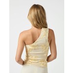 FLORINI BIG FLOWER MESH TOP - LIGHT YELLOW Neo Noir FLORINI BIG FLOWER MESH TOP - LIGHT YELLOW