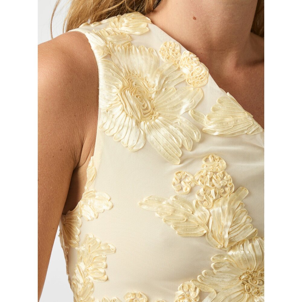 FLORINI BIG FLOWER MESH TOP - LIGHT YELLOW Neo Noir FLORINI BIG FLOWER MESH TOP - LIGHT YELLOW