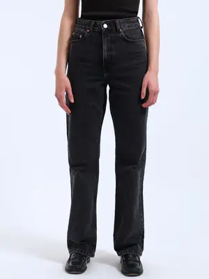DRDENIM ECHO STRAIGHT LEG JEANS - TAR RETRO BLACK
