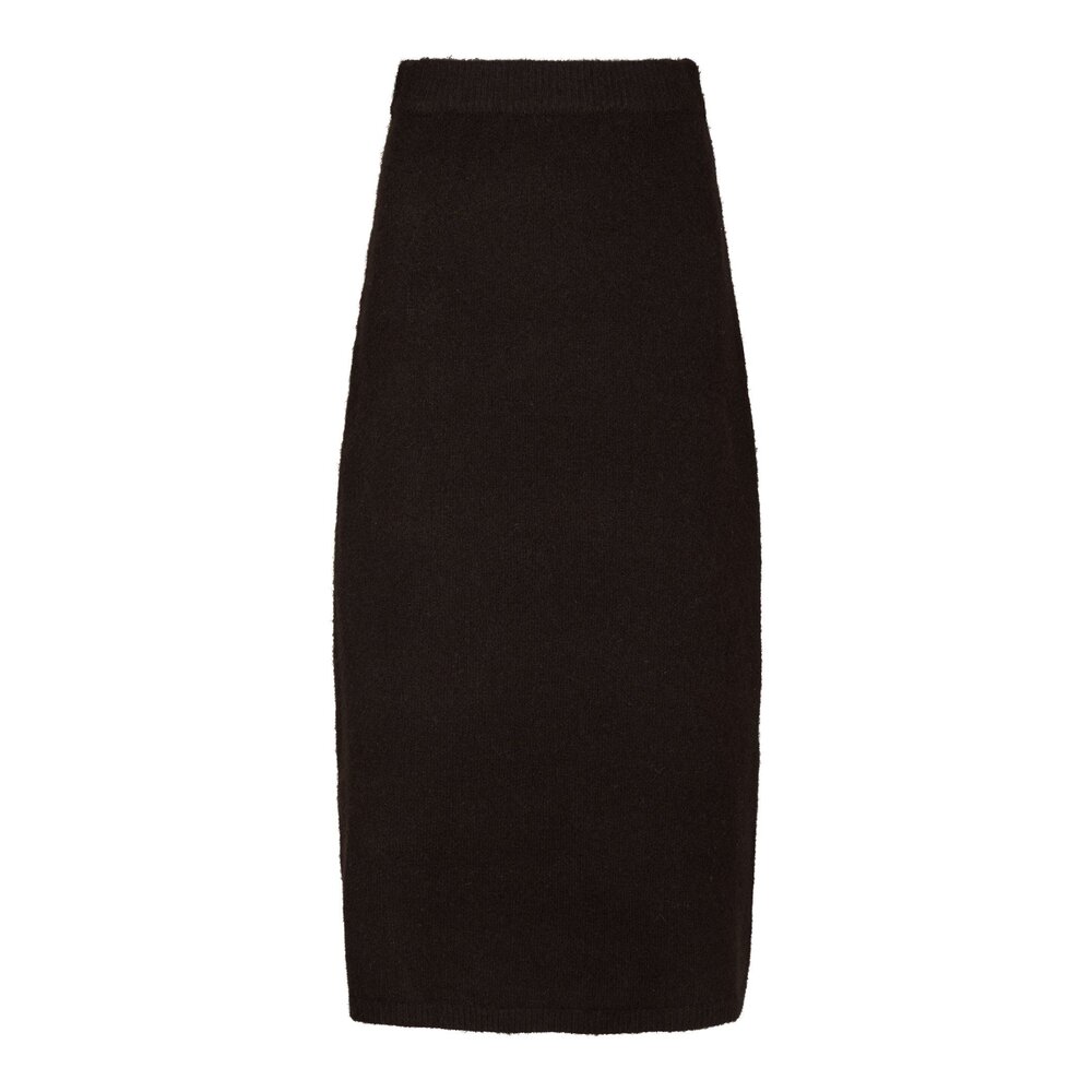 HYNNE KNIT SKIRT - DARK BROWN Neo Noir HYNNE KNIT SKIRT - DARK BROWN