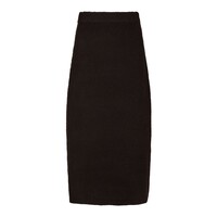 HYNNE KNIT SKIRT - DARK BROWN