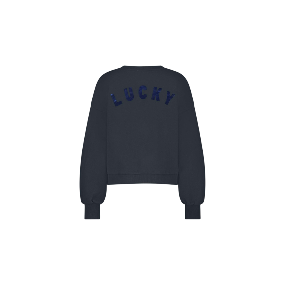 BIBI LUCKY CURVE SWEATER - MIDNIGHT BY BAR BIBI LUCKY CURVE SWEATER - MIDNIGHT