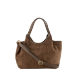 LOU MEDIUM SUEDE BAG - TAUPE LOTZ & LOT LOU MEDIUM SUEDE BAG - TAUPE