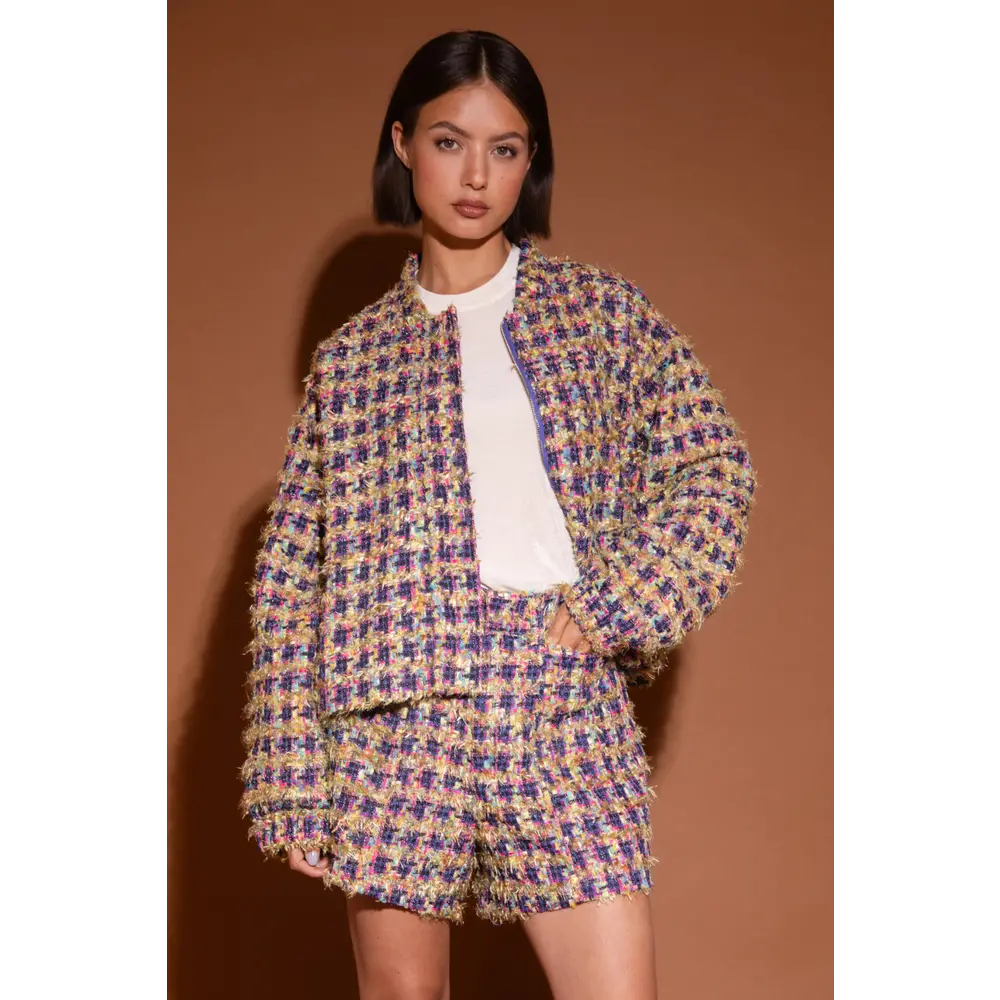 FLEUR BOMBER JACKET - MULTI PRINT Studio Amaya FLEUR BOMBER JACKET - MULTI PRINT