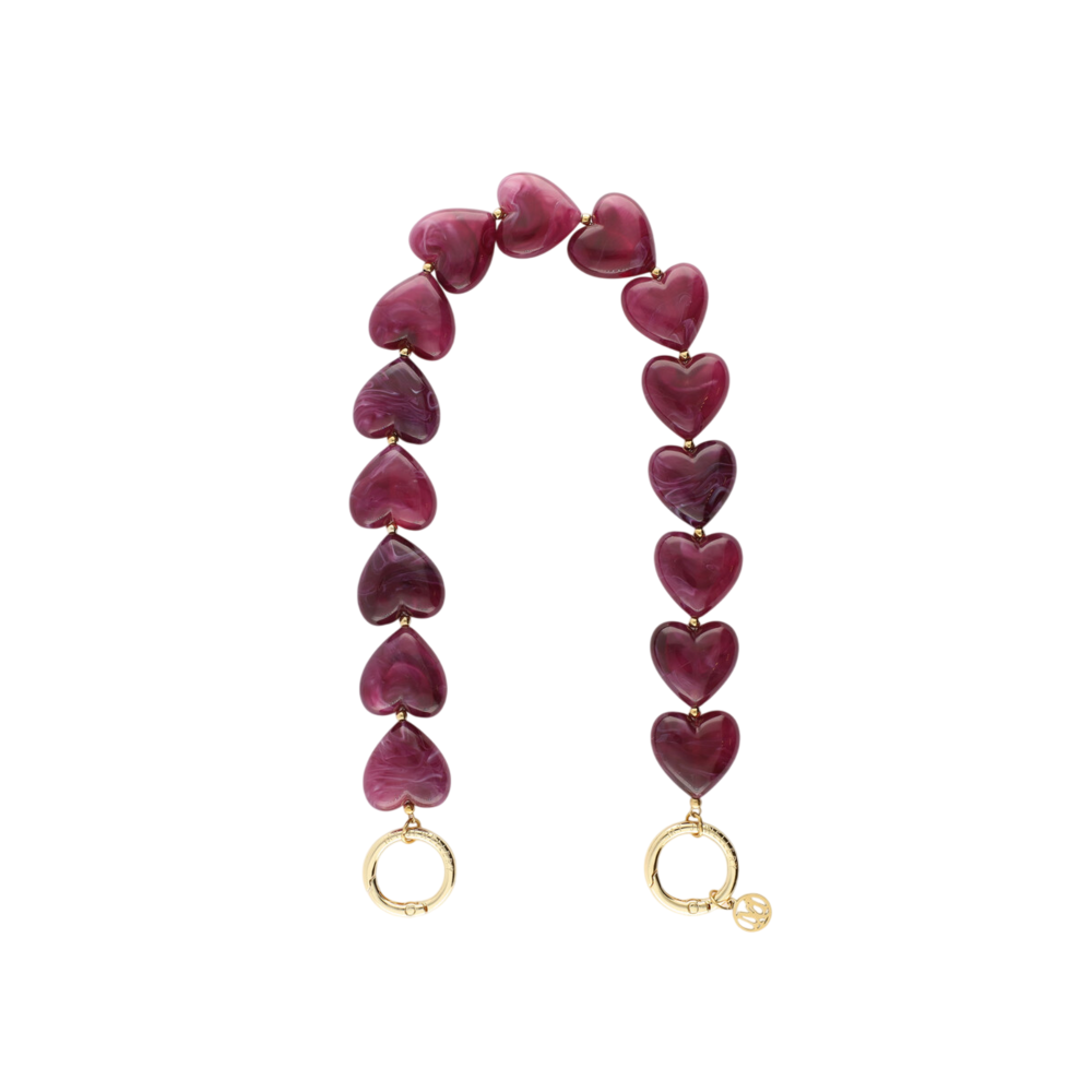 HEARTS PHONE CORD - PURPLE My Jewellery HEARTS PHONE CORD - PURPLE