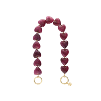 HEARTS PHONE CORD - PURPLE