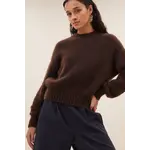 BY BAR SONNY SPARKLE PULLOVER - DARK BROWN