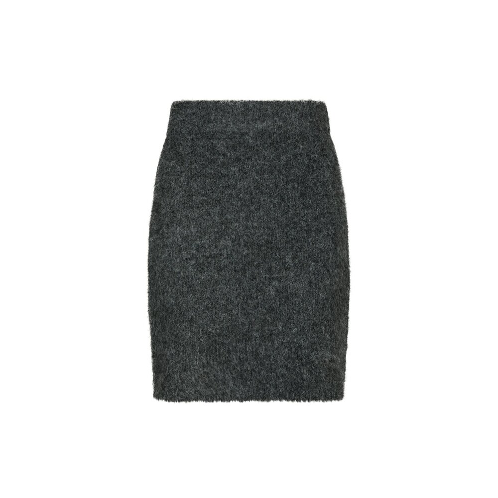 Neo Noir NARIA FLUFFY KNIT SKIRT - ANTRACIT