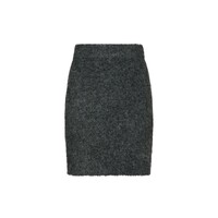 NARIA FLUFFY KNIT SKIRT - ANTRACIT