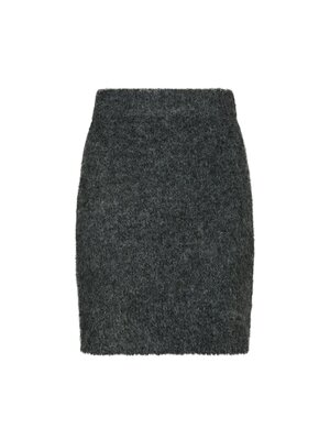 Neo Noir NARIA FLUFFY KNIT SKIRT - ANTRACIT
