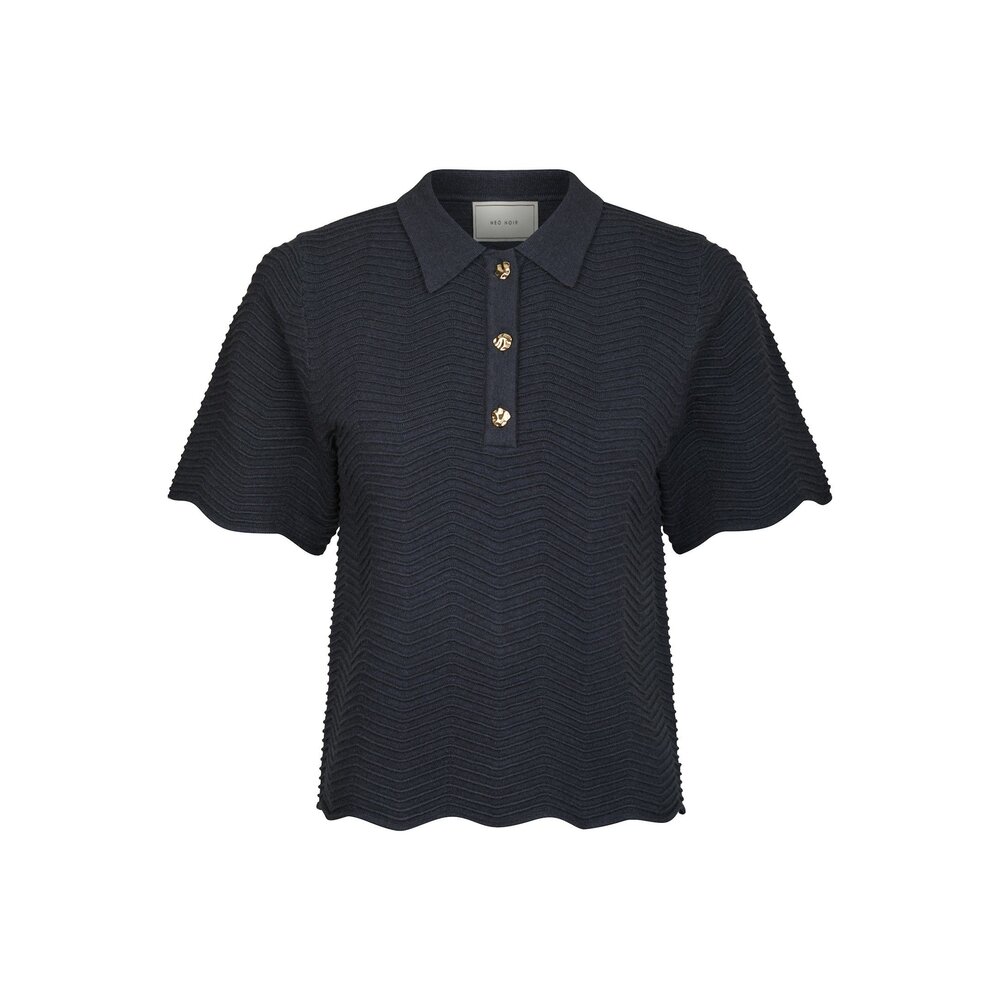 SOKO WAVE KNIT TEE - MIDNIGHT BLUE Neo Noir SOKO WAVE KNIT TEE - MIDNIGHT BLUE