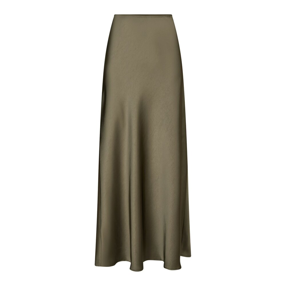 VICKY HEAVY SATEEN SKIRT - ARMY Neo Noir VICKY HEAVY SATEEN SKIRT - ARMY