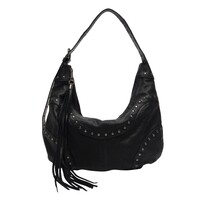 DAGMAR RIVET BAG - WASHED BLACK/ANTIQUE SILVER