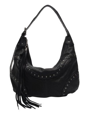 NUNOO DAGMAR RIVET BAG - WASHED BLACK/ANTIQUE SILVER