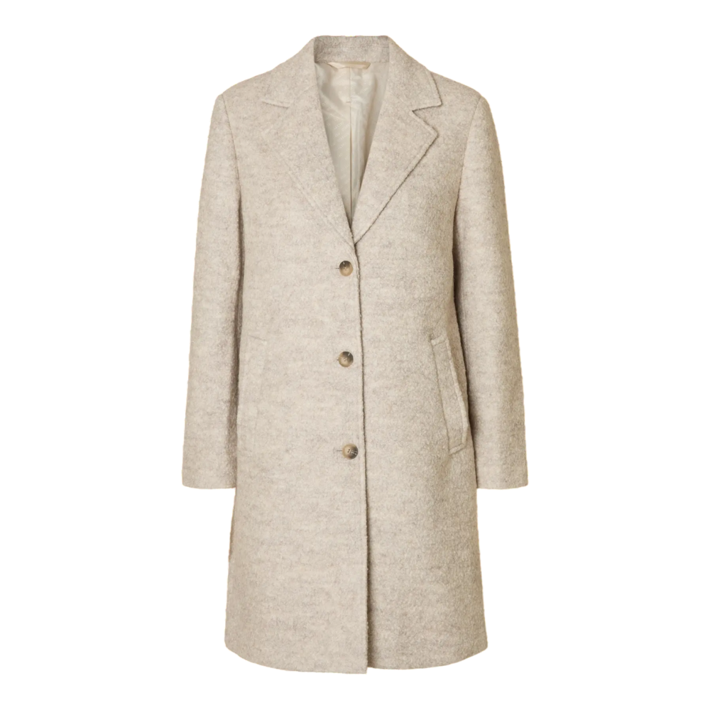 Selected Femme SASJA WOOL COAT - SANDSHELL MELANGE