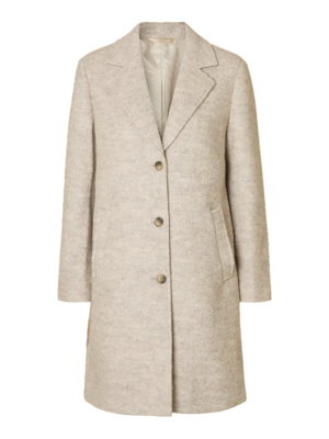 Selected Femme SASJA WOOL COAT - SANDSHELL MELANGE