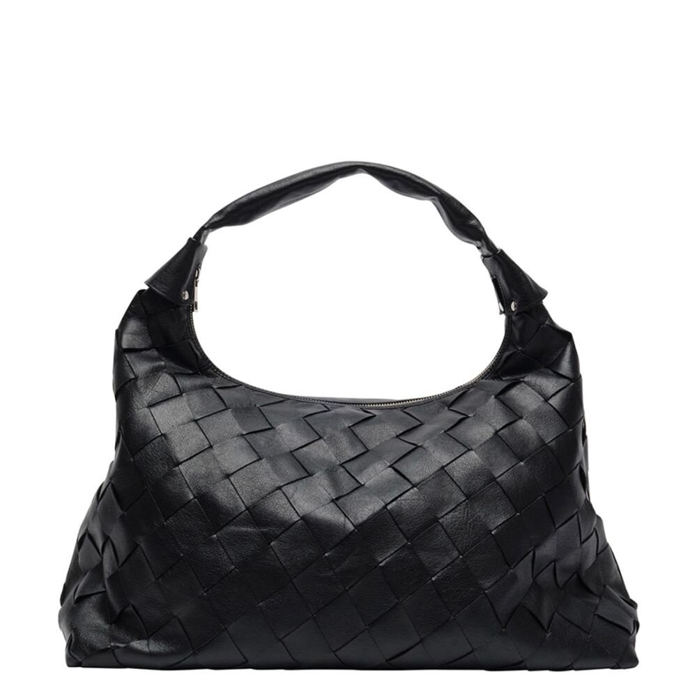 NUNOO MAXI DANDY BRAIDED BAG - BLACK