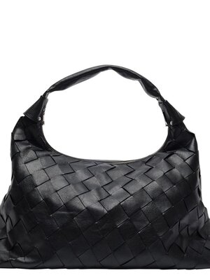 NUNOO MAXI DANDY BRAIDED BAG - BLACK
