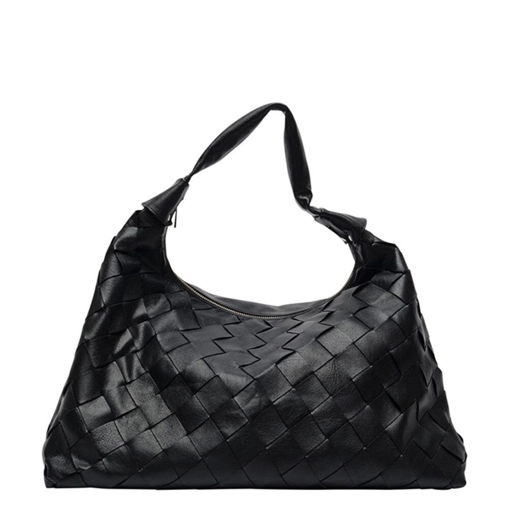 NUNOO MAXI DANDY BRAIDED BAG - BLACK