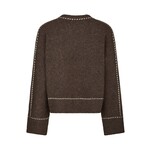 Neo Noir ROEME KNIT BLOUSE - BROWN MELANGE