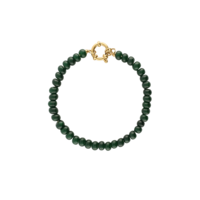 BEAD BRACELET - DARK GREEN