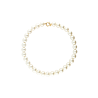 GLASS PEARL NECKLACE - SILVER