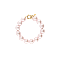 GLASS PEARL BRACELET - PINK
